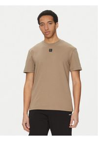 Hugo - HUGO T-Shirt Dalile 50505201 Brązowy Regular Fit. Kolor: brązowy. Materiał: bawełna