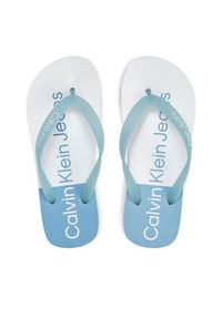 Calvin Klein Jeans Japonki Beach Sandal Flatform Monologo YW0YW01617 Niebieski. Kolor: niebieski #4