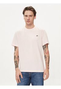Lacoste T-Shirt TH2038 Różowy Regular Fit. Kolor: różowy. Materiał: bawełna