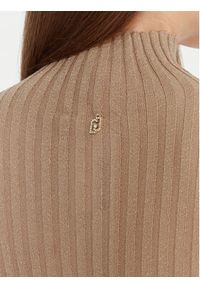 Liu Jo Sweter MF5389 MS46J Beżowy Slim Fit. Kolor: beżowy. Materiał: wiskoza #5