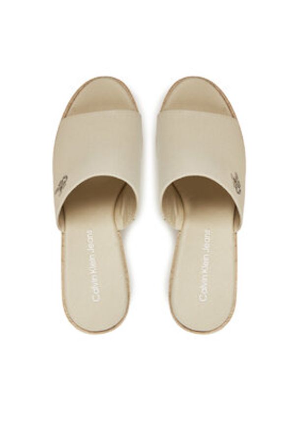Calvin Klein Jeans Espadryle Wedge Rope Slide Mg YW0YW01699 Écru. Materiał: materiał