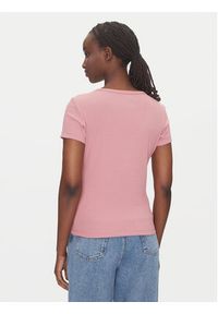 Tommy Jeans T-Shirt Essential DW0DW17385 Różowy Slim Fit. Kolor: różowy. Materiał: bawełna #4
