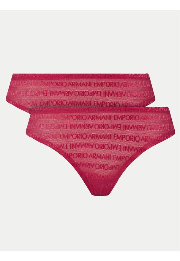 Emporio Armani Underwear Komplet stringów 163333 3F204 02275 Różowy. Kolor: różowy. Materiał: syntetyk