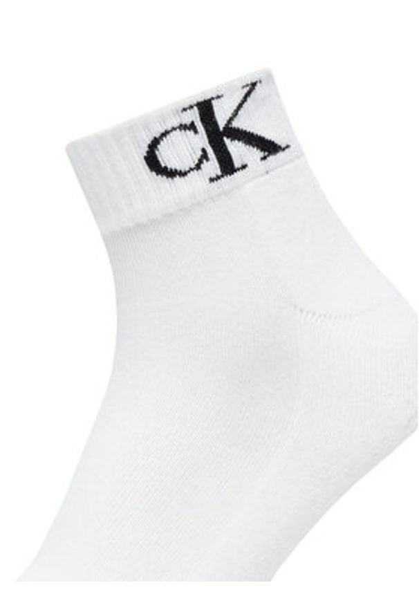 Calvin Klein Jeans Zestaw 2 par niskich skarpet męskich 701228805 Biały. Kolor: biały. Materiał: materiał, bawełna