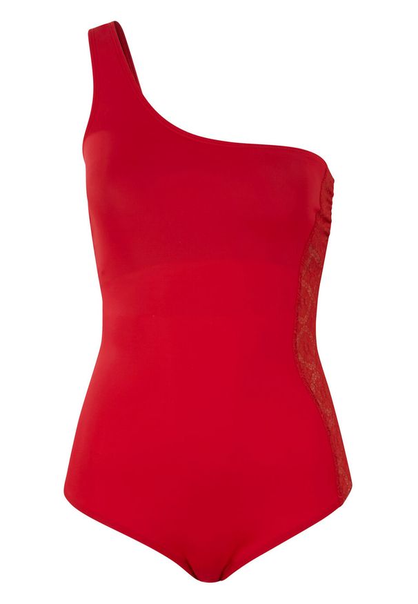 Kostium kąpielowy, przyjazny dla środowiska bonprix czerwony. Kolor: czerwony. Materiał: materiał