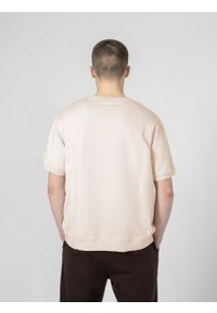 outhorn - T-shirt gładki męski - kremowy. Okazja: na co dzień. Kolor: kremowy. Materiał: dzianina, dresówka, bawełna. Długość rękawa: krótki rękaw. Wzór: gładki. Styl: casual #7