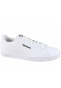 Buty do chodzenia męskie Reebok Court Clean. Okazja: na co dzień. Kolor: biały. Materiał: materiał, syntetyk. Szerokość cholewki: normalna. Sport: turystyka piesza