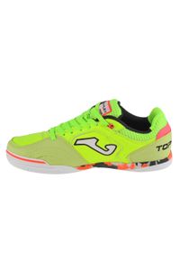 Buty piłkarskie męskie Joma Top Flex 2301 Indoor. Zapięcie: sznurówki. Kolor: zielony. Materiał: skóra, materiał. Szerokość cholewki: normalna. Sport: piłka nożna
