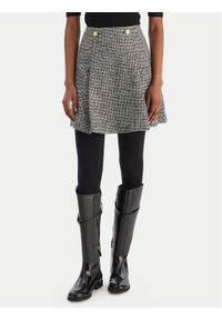 TOMMY HILFIGER - Tommy Hilfiger Spódnica mini WW0WW48787 Szary Regular Fit. Kolor: szary. Materiał: wełna #1