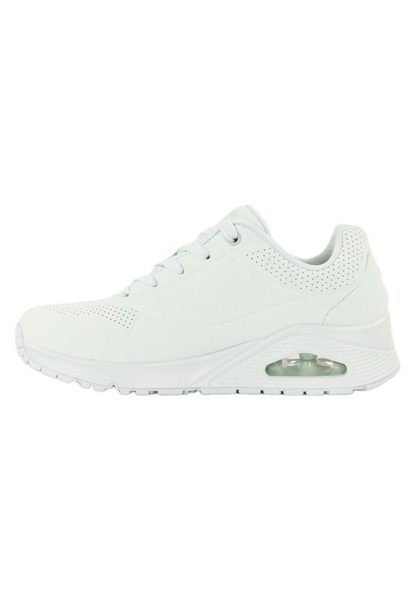 skechers - Buty na co dzień damskie SKECHERS UNO FROSTY KICKS skóra. Okazja: na co dzień. Kolor: zielony. Materiał: skóra. Model: Skechers Sport. Sport: turystyka piesza