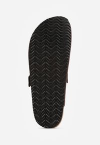 Renee - Brązowe Klapki Typu Chodaki z Zamszu Naturalnego z Klamrą Meridnore. Kolor: brązowy. Materiał: zamsz. Sezon: lato. Styl: elegancki #9