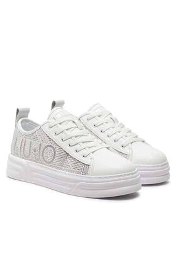 Liu Jo Sneakersy Cleo BF4031 P0102 Biały. Kolor: biały. Materiał: skóra