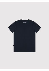 Pako Lorente - PAKO LORENTE – Granatowy gładki T-shirt Basic. Kolor: czarny, niebieski, biały. Materiał: bawełna, elastan. Długość rękawa: krótki rękaw. Długość: krótkie. Wzór: gładki. Styl: klasyczny #7
