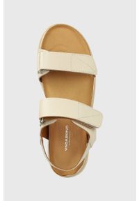 Vagabond Shoemakers sandały skórzane ERIN damskie kolor beżowy. Zapięcie: rzepy. Kolor: beżowy. Materiał: skóra. Wzór: gładki #2