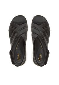Clarks Sandały Tuscan Cross 26182233 Czarny. Kolor: czarny. Materiał: skóra