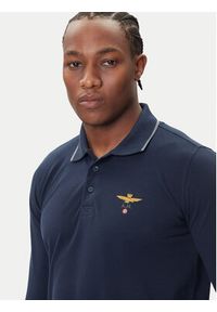 Aeronautica Militare Polo 252PO1653UP00082 Granatowy Regular Fit. Typ kołnierza: polo. Kolor: niebieski. Materiał: bawełna #2