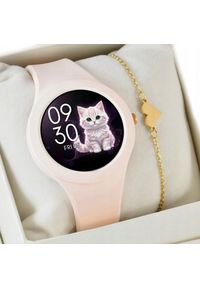 Smartwatch Gravity Zestaw dziecięcy zegarek SMARTWATCH GRAVITY na Komunię GT14-1 pink + bransoletka. Rodzaj zegarka: smartwatch #1