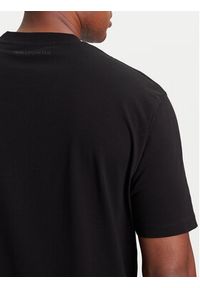 Karl Lagerfeld - KARL LAGERFELD T-Shirt 755144 553225 Czarny Regular Fit. Typ kołnierza: dekolt w karo. Kolor: czarny. Materiał: bawełna