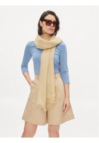 Weekend Max Mara Szal Sion2 2415541105 Beżowy. Kolor: beżowy. Materiał: len, materiał