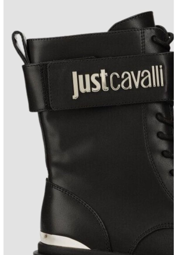 Just Cavalli - JUST CAVALLI Czarne buty Fondo Kani Kombat, Rozmiar 37. Kolor: czarny