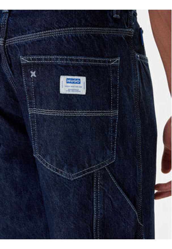 Hugo - HUGO Jeansy Carpenter 50553473 Granatowy Baggy Fit. Kolor: niebieski