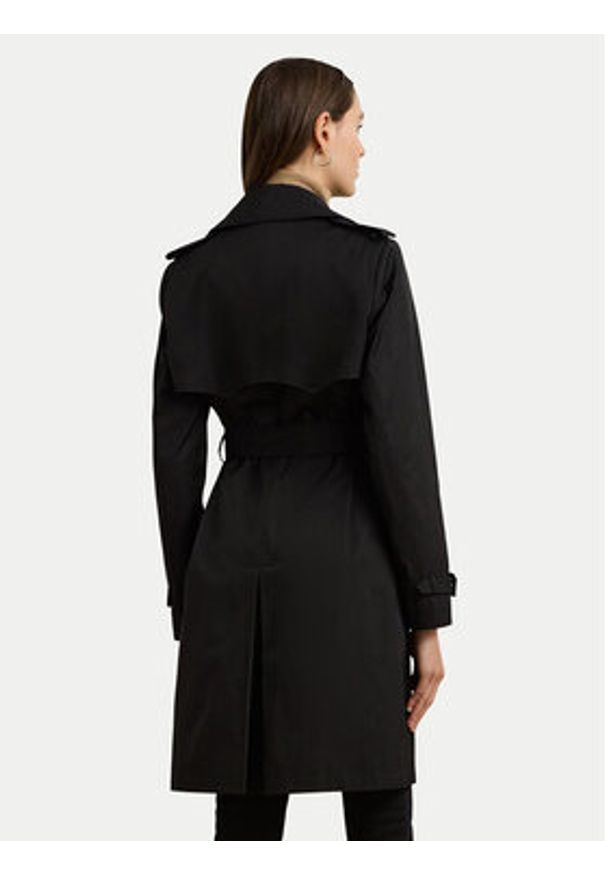 Lauren Ralph Lauren - LAUREN RALPH LAUREN Płaszcz przejściowy 297967122001 Czarny. Kolor: czarny. Materiał: bawełna