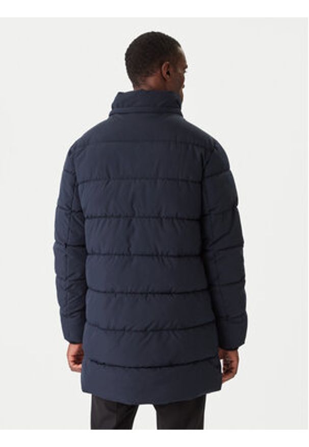 Karl Lagerfeld - KARL LAGERFELD Kurtka zimowa 505035 554586 Granatowy Regular Fit. Typ kołnierza: dekolt w karo. Kolor: niebieski. Materiał: syntetyk. Sezon: zima