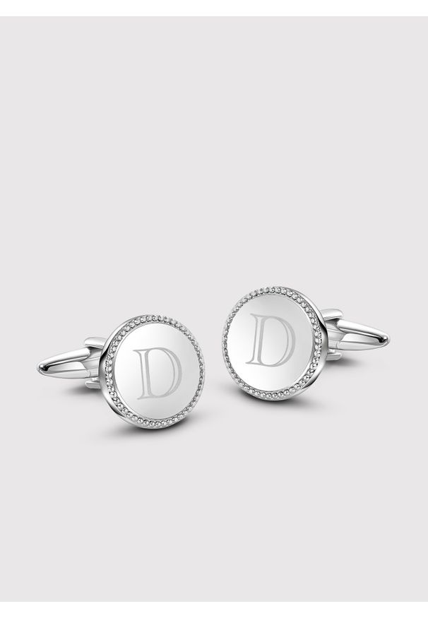 Pako Lorente - PAKO LORENTE – Srebrne spinki do mankietów. Kolor: srebrny