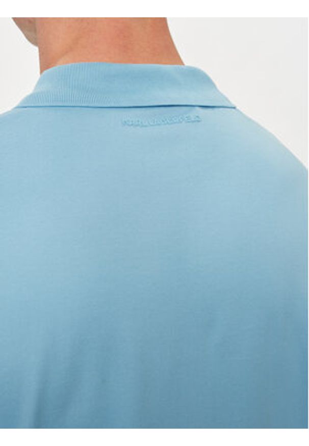 Karl Lagerfeld - KARL LAGERFELD Polo 745028 542232 Niebieski Regular Fit. Typ kołnierza: polo. Kolor: niebieski. Materiał: bawełna