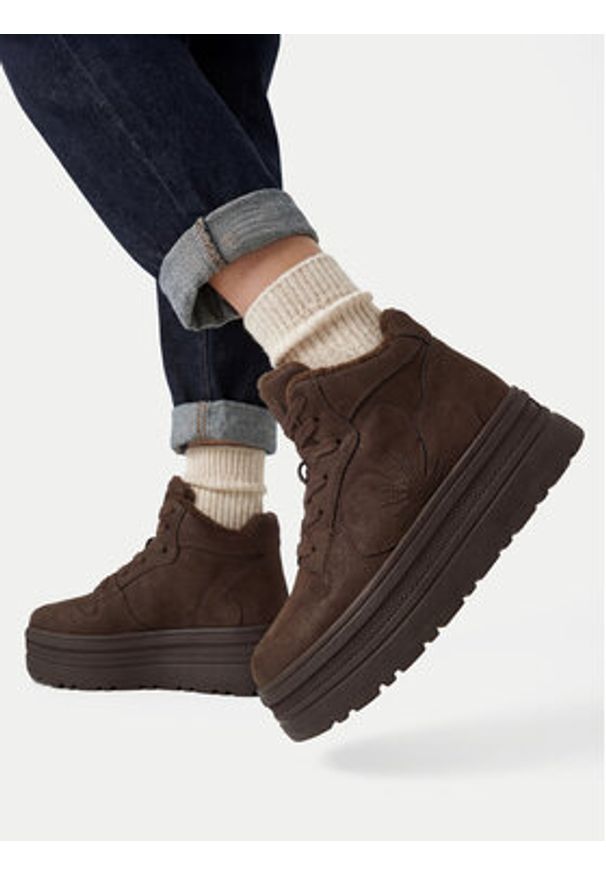 Roxy Sneakersy CEO-WSS21655-02 Brązowy. Kolor: brązowy. Materiał: materiał