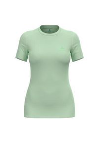 Odlo - Koszulka damska ODLO Merino 160 BL TOP krótki rękaw 100% wełna merino. Kolor: zielony. Materiał: wełna. Długość rękawa: krótki rękaw. Długość: krótkie. Sport: fitness #1