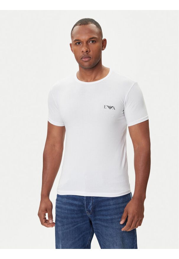 Emporio Armani Underwear Komplet 2 t-shirtów EM001849 AF14131 M0082 Biały Fitted Fit. Kolor: biały. Materiał: bawełna