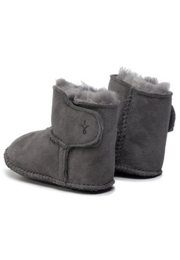 EMU Australia Śniegowce Baby Bootie B10310 Szary. Kolor: szary. Materiał: skóra, zamsz