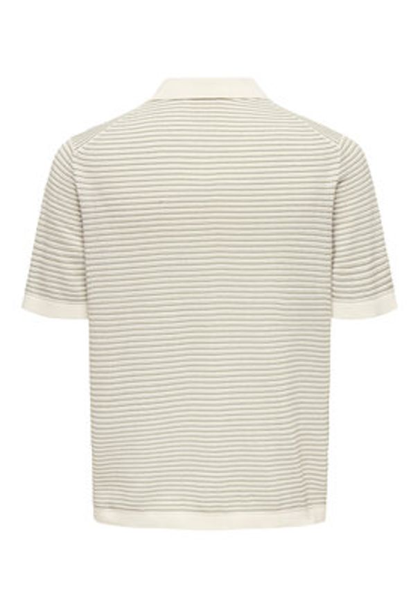 Only & Sons Polo Kian 22033457 Beżowy Relaxed Fit. Typ kołnierza: polo. Kolor: beżowy. Materiał: bawełna