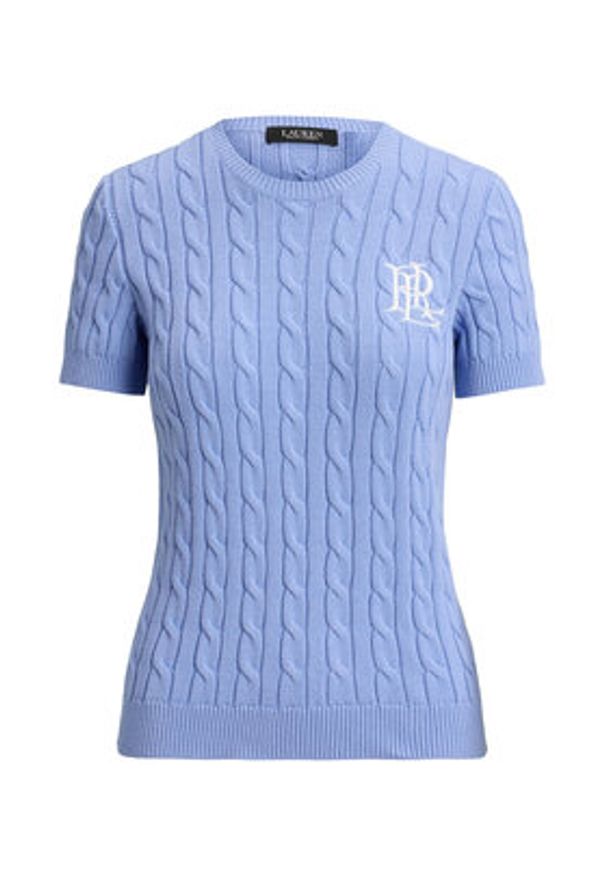 Lauren Ralph Lauren - LAUREN RALPH LAUREN Sweter 200P07025003 Błękitny Relaxed Fit. Kolor: niebieski. Materiał: bawełna