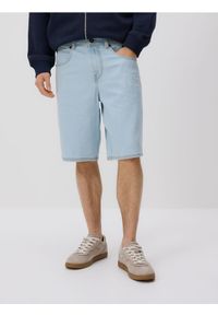 Reserved - Szorty loose fit - niebieski. Kolor: niebieski. Materiał: denim #1