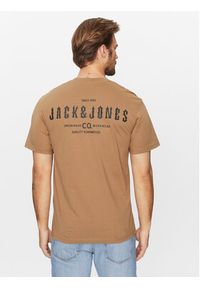 Jack & Jones - Jack&Jones T-Shirt 12235135 Beżowy Relaxed Fit. Kolor: beżowy. Materiał: bawełna