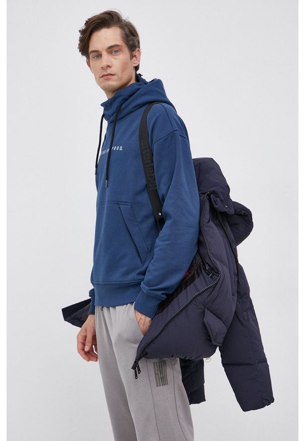 After Label Kurtka puchowa męska kolor granatowy zimowa. Okazja: na co dzień. Kolor: niebieski. Materiał: puch. Sezon: zima. Styl: casual