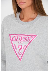 Guess - GUESS Szara krótka bluza. Kolor: szary. Długość: krótkie #5