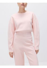 Reserved - Sweter z wiskozą - pastelowy róż. Kolor: różowy. Materiał: wiskoza