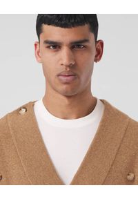 Burberry - BURBERRY - Sweter z głębokim dekoltem. Kolor: beżowy. Materiał: wełna. Długość rękawa: długi rękaw. Długość: długie #3