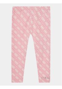 Guess Legginsy K4RB01 J1313 Różowy Slim Fit. Kolor: różowy. Materiał: bawełna