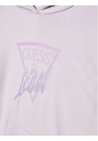 Guess Sukienka dzianinowa K2YK03 KA6R3 Fioletowy Regular Fit. Kolor: fioletowy. Materiał: bawełna