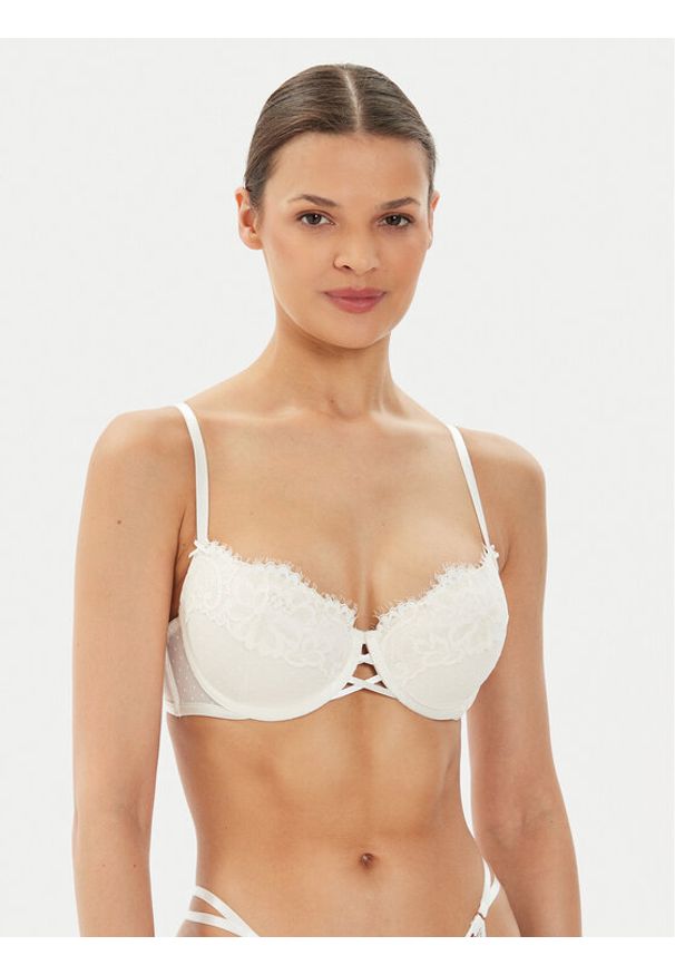 Hunkemöller Biustonosz z fiszbiną Harmony 205402 Biały. Kolor: biały. Materiał: syntetyk