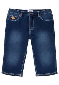 Długie bermudy dżinsowe ze stretchem Regular Fit bonprix niebieski "stone”. Kolor: niebieski. Długość: długie #1