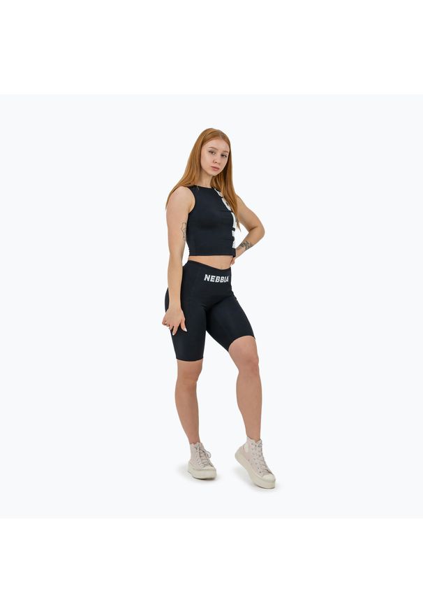 Top treningowy damski NEBBIA Snatched. Kolor: czarny. Sport: fitness