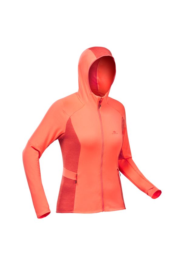 quechua - Polar turystyczny damski Quechua MH950. Typ kołnierza: kołnierzyk stójkowy. Materiał: polar