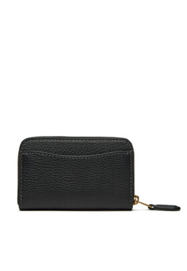 Coach Mały Portfel Damski CR551 Czarny. Kolor: czarny. Materiał: skóra