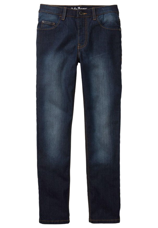 bonprix - Dżinsy Slim Fit, mid waist. Kolor: niebieski