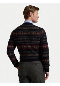 Polo Ralph Lauren Sweter 710981615001 Granatowy Regular Fit. Typ kołnierza: polo. Kolor: niebieski. Materiał: wełna #6